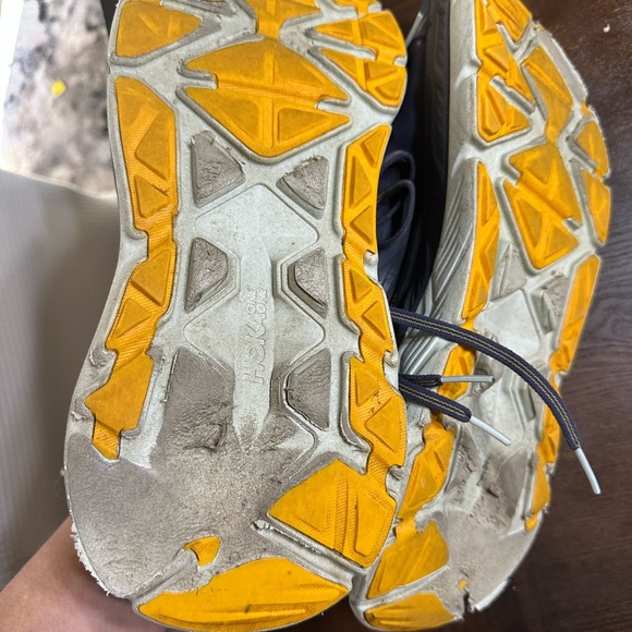 Hoka Men's Navy and Gold Athletic Shoes - Picture 3 of 5